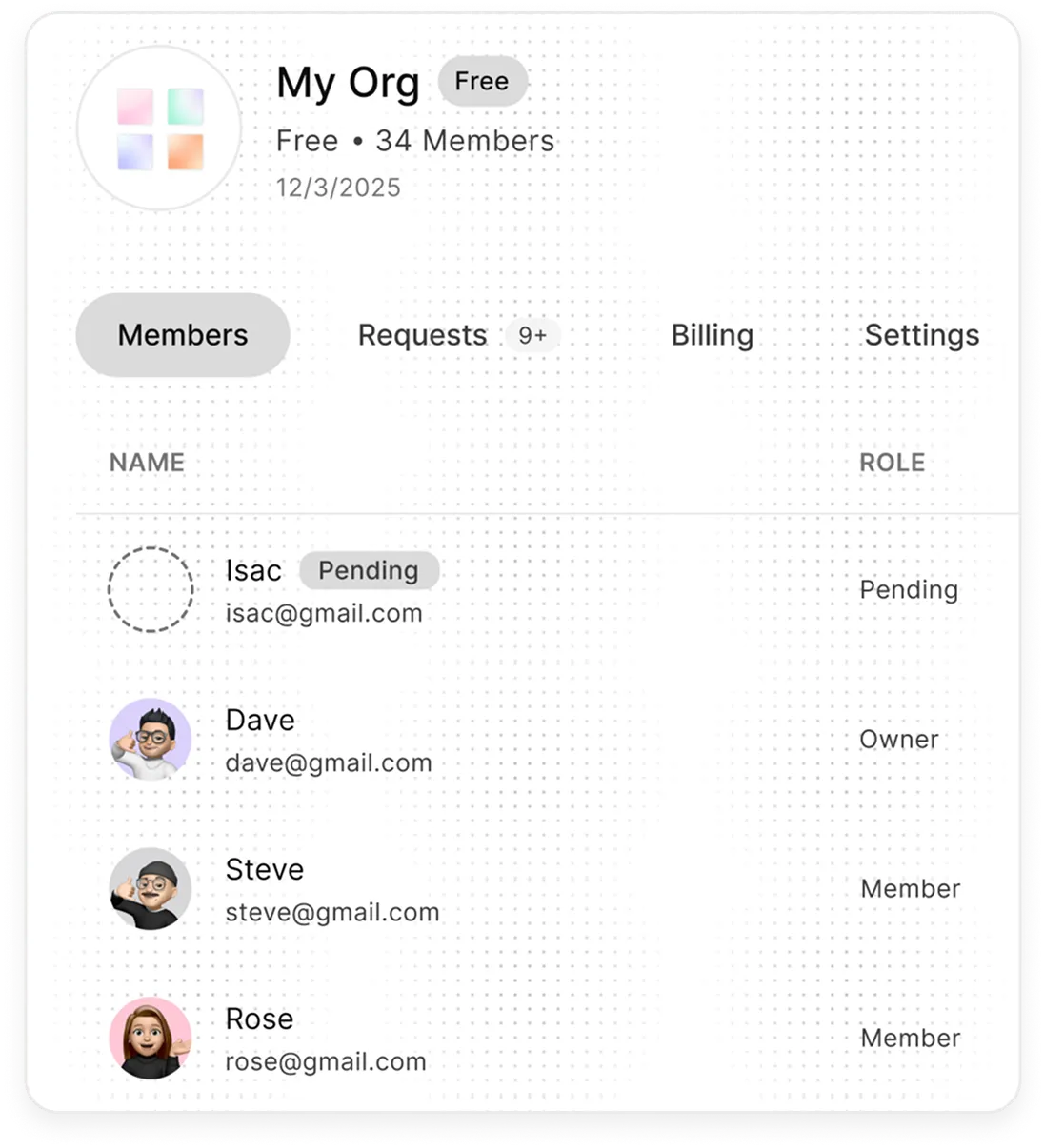 Invite your team