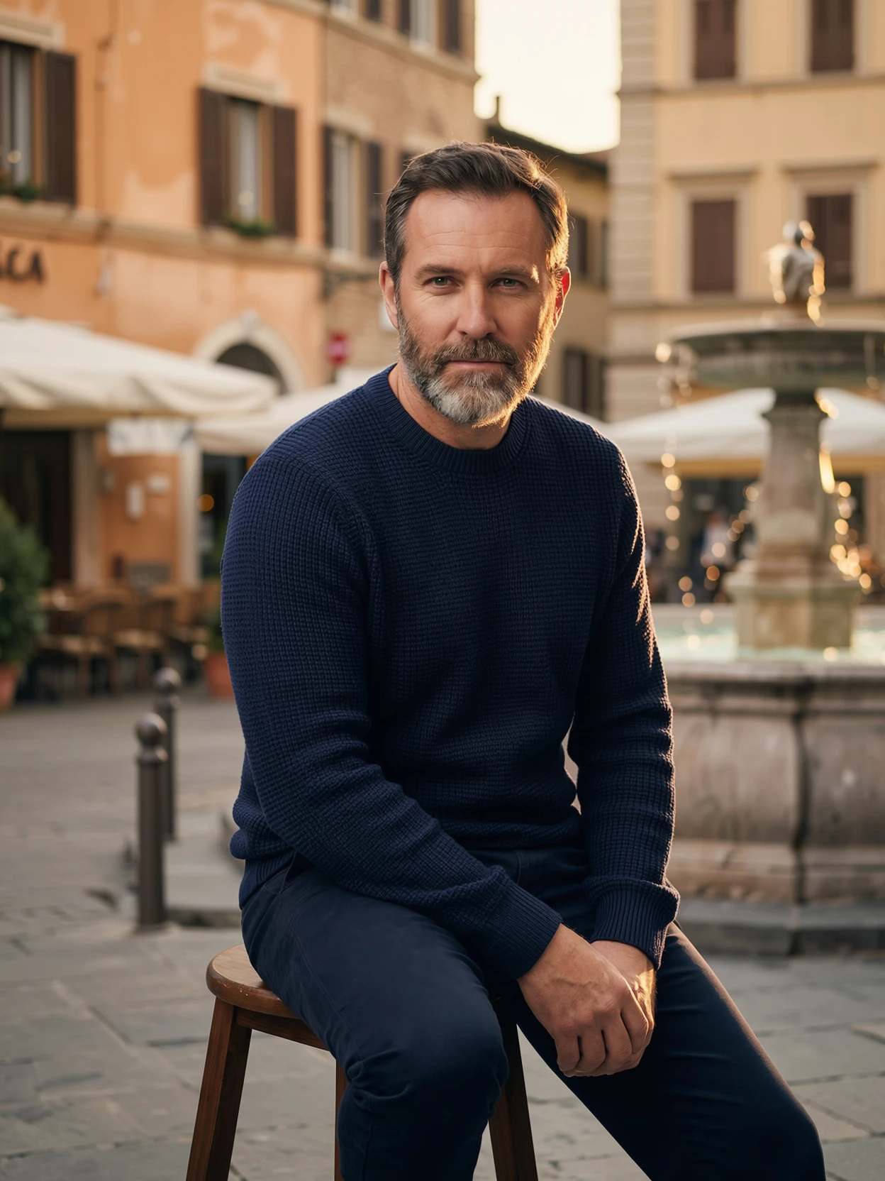 Output — Italian piazza