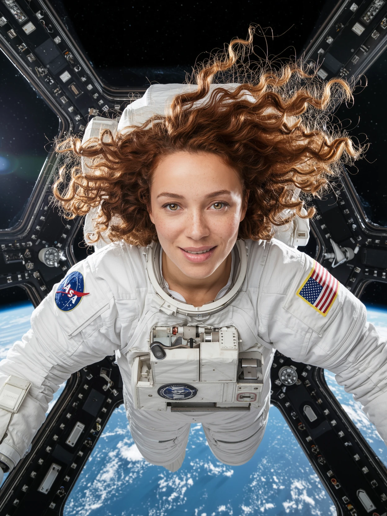 ISS cupola astronaut